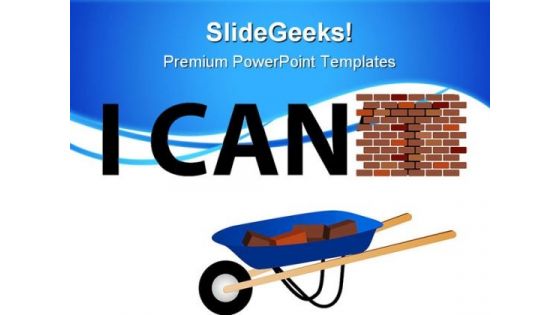 I Can Construction PowerPoint Templates And PowerPoint Backgrounds 0811