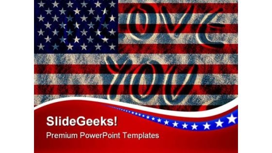 I Love Americana PowerPoint Templates And PowerPoint Backgrounds 0811