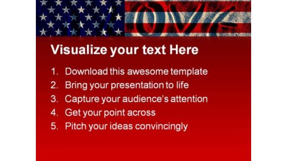 I Love Americana PowerPoint Themes And PowerPoint Slides 0811