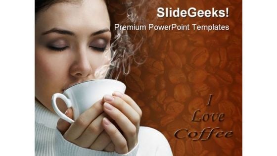 I Love Coffee Health PowerPoint Templates And PowerPoint Backgrounds 0111