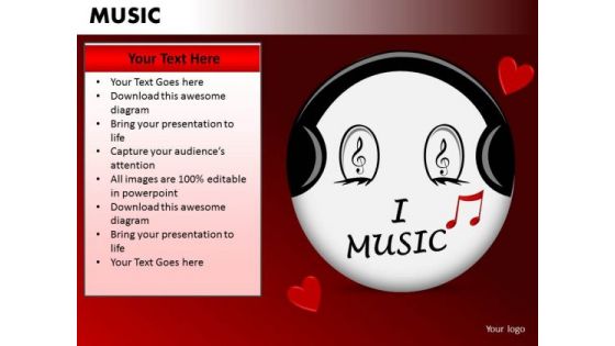 I Love Music PowerPoint Templates Editable Ppt Slides