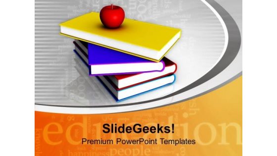 I Love School Food Books Apple PowerPoint Templates Ppt Backgrounds For Slides 0213