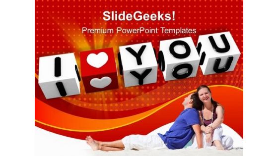 I Love You Cubes Wedding PowerPoint Templates Ppt Background For Slides 1112
