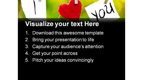 I Love You Shapes PowerPoint Backgrounds And Templates 1210