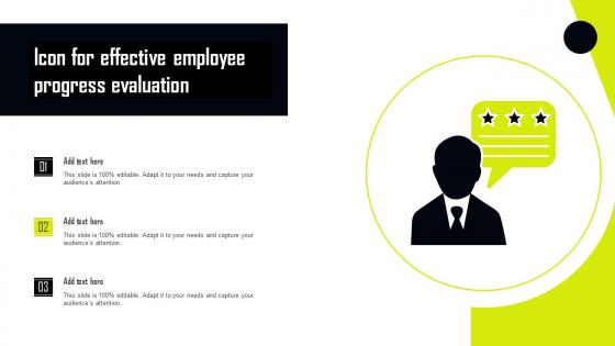 Icon For Effective Employee Progress Evaluation Diagrams Pdf