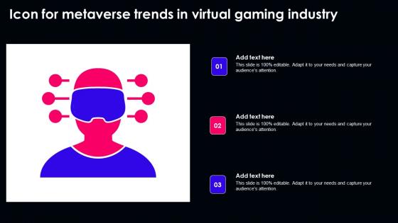 Icon For Metaverse Trends In Virtual Gaming Industry Mockup Pdf