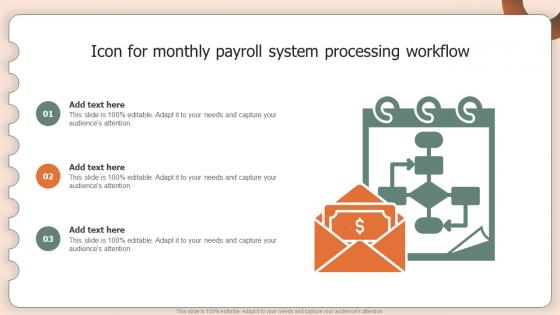 Icon For Monthly Payroll System Processing Workflow Microsoft Pdf