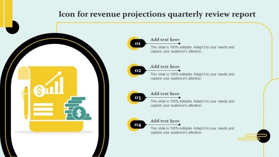 Icon For Revenue Projections Quarterly Review Report Introduction Pdf