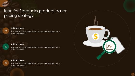 Icon For Starbucks Product Based Pricing Strategy Ppt Powerpoint SS