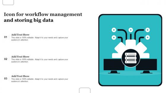 Icon For Workflow Management And Storing Big Data Diagrams Pdf