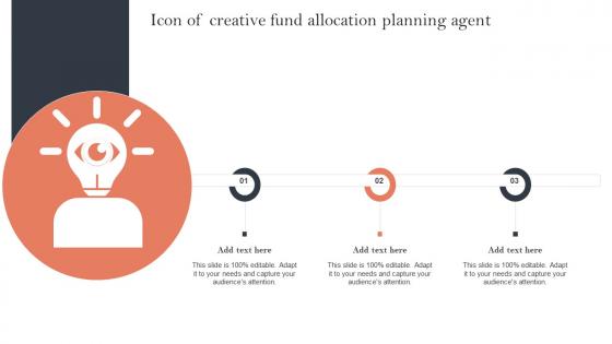 Icon Of Creative Fund Allocation Planning Agent Pictures Pdf