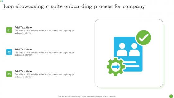 Icon Showcasing C Suite Onboarding Process For Company Mockup Pdf