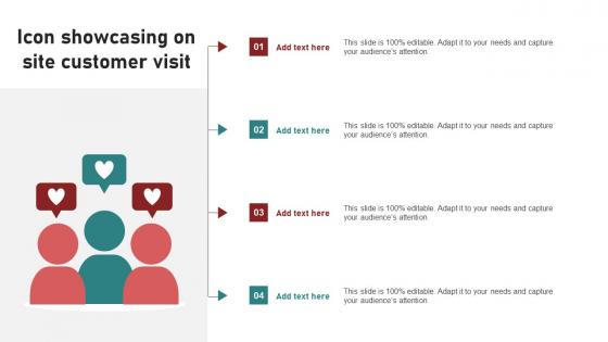 Icon Showcasing On Site Customer Visit Ppt Styles Demonstration pdf