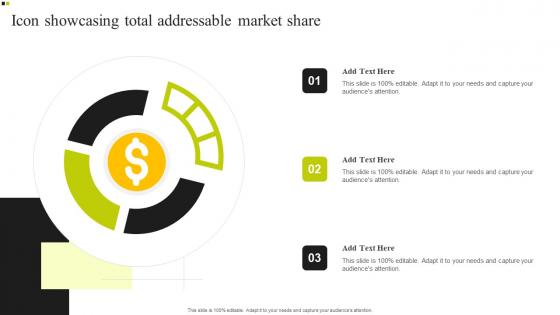 Icon Showcasing Total Addressable Market Share Pictures Pdf