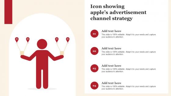 Icon Showing Apples Advertisement Channel Strategy Graphics Pdf