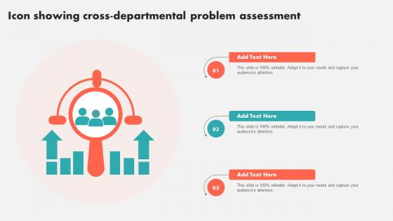 Icon Showing Cross Departmental Problem Assessment Slides Pdf