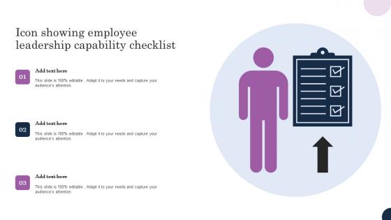 Icon Showing Employee Leadership Capability Checklist Structure Pdf