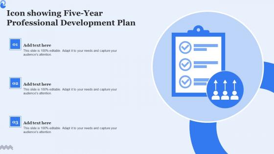 Icon Showing Five Year Professional Development Plan Pictures Pdf