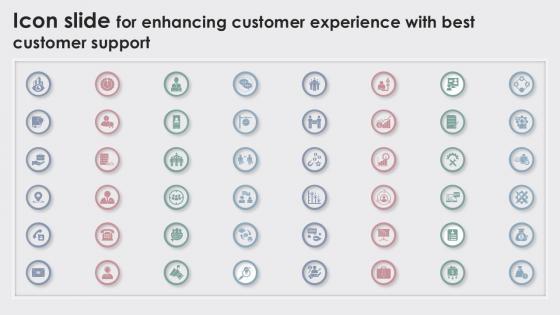 Icon Slide For Enhancing Customer Experience With Best Customer Ppt Example