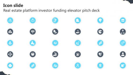 Icon Slide Real Estate Platform Investor Funding Elevator Pitch Deck