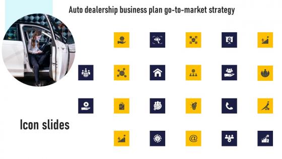 Icon Slides Auto Dealership Business Plan Go To Market Strategy Mockup Pdf