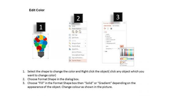 Icons Bulb Graphics For New Ideas PowerPoint Template