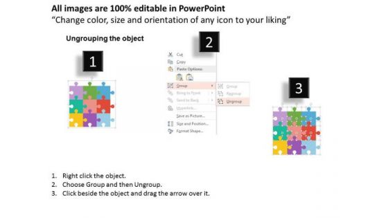 Icons On Puzzles For Property Deals PowerPoint Template