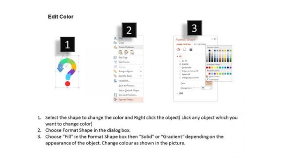 Icons On Question Mark For Strategy And Business PowerPoint Templates