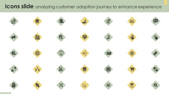 Icons Slide Analyzing Customer Adoption Journey To Enhance Experience Template Pdf