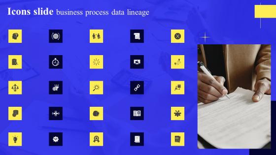 Icons Slide Business Process Data Lineage Icons Pdf