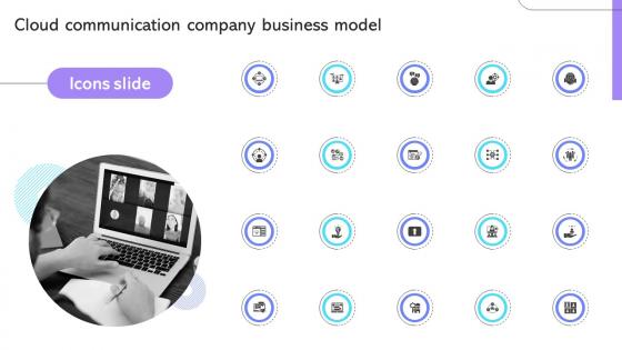 Icons Slide Cloud Communication Company Business Model BMC SS V