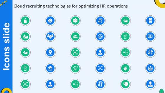 Icons Slide Cloud Recruiting Technologies For Optimizing HR Operations PPT Presentation
