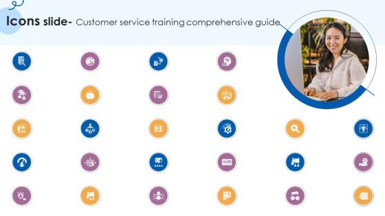 Icons Slide Customer Service Training Comprehensive Guide Ppt Template