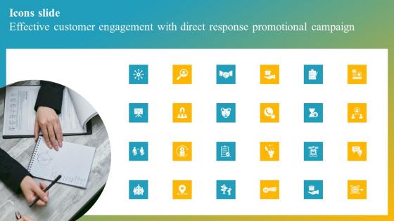 Icons Slide Effective Customer Engagement With Direct Response Promotional Pictures Pdf