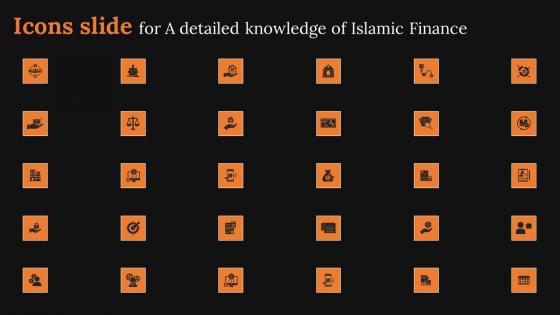 Icons Slide For A Detailed Knowledge Of Islamic Finance Infographics Pdf