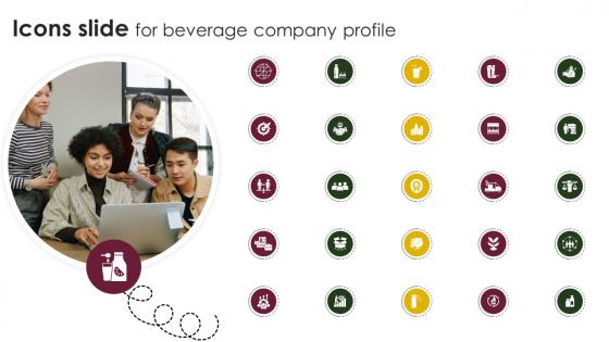 Icons Slide For Beverage Company Profile CP SS V