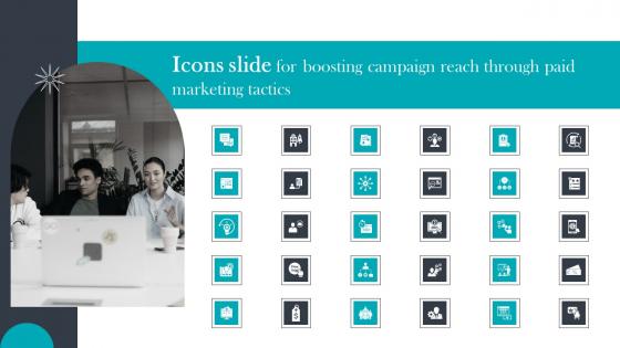 Icons Slide For Boosting Campaign Reach Through Paid Marketing Tactics Structure Pdf