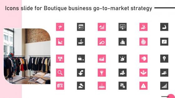 Icons Slide For Boutique Business Go To Market Strategy Portrait Pdf