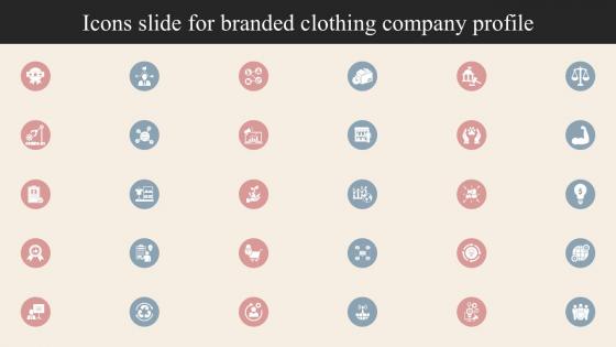 Icons Slide For Branded Clothing Company Profile PPT Template CP SS V