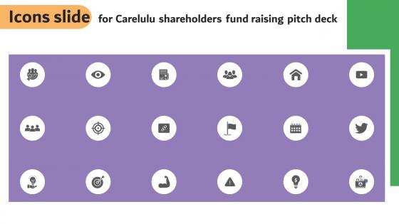 Icons Slide For Carelulu Shareholders Fund Raising Pitch Deck Diagrams Pdf