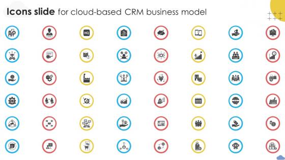 Icons Slide For Cloud Based CRM Business Model BMC SS V