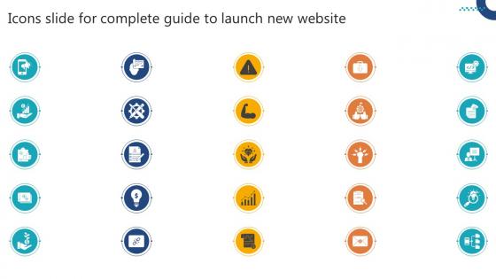 Icons Slide For Complete Guide To Launch New Website Icons Slide For Complete Guide To Launch New Website