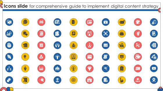 Icons Slide For Comprehensive Guide To Implement Digital Content Strategy SS V