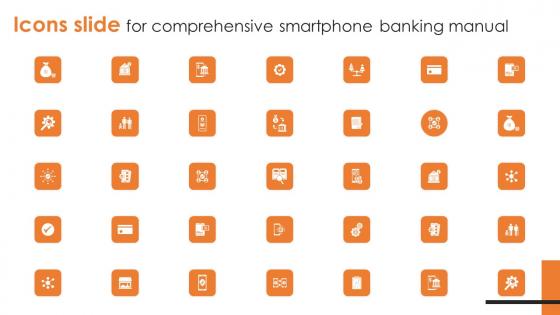 Icons Slide For Comprehensive Smartphone Banking Manual Clipart Pdf
