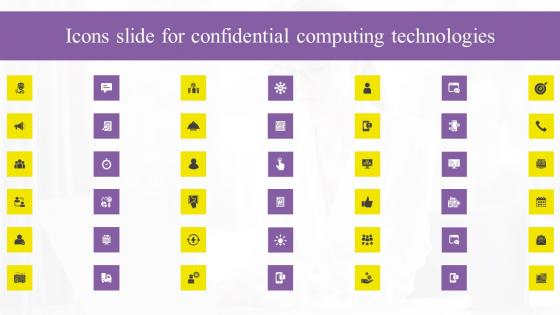 Icons Slide For Confidential Computing Technologies Summary Pdf