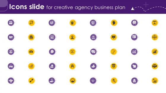 Icons Slide For Creative Agency Business Plan BP SS V