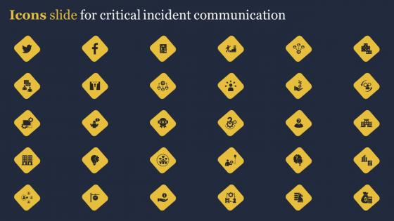 Icons Slide For Critical Incident Communication Rules Pdf