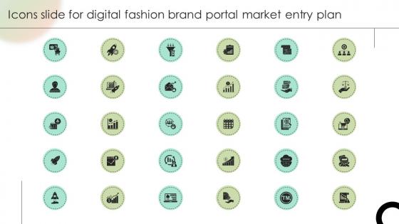 Icons Slide For Digital Fashion Brand Portal Market Entry Plan GTM SS V