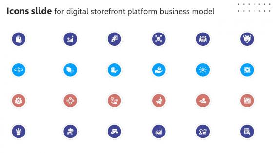 Icons Slide For Digital Storefront Platform Business Model BMC SS V