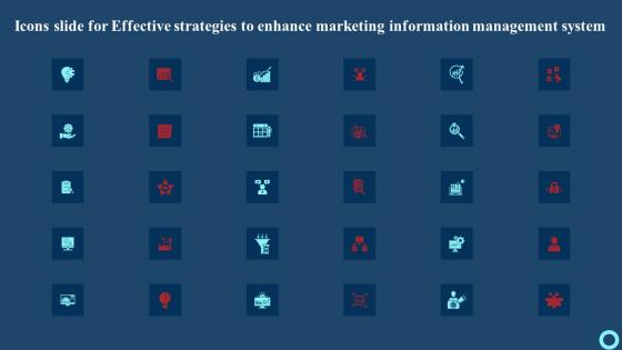 Icons Slide For Effective Strategies To Enhance Marketing Information Management System Diagrams Pdf